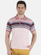 Men Pink Stripe T-Shirt