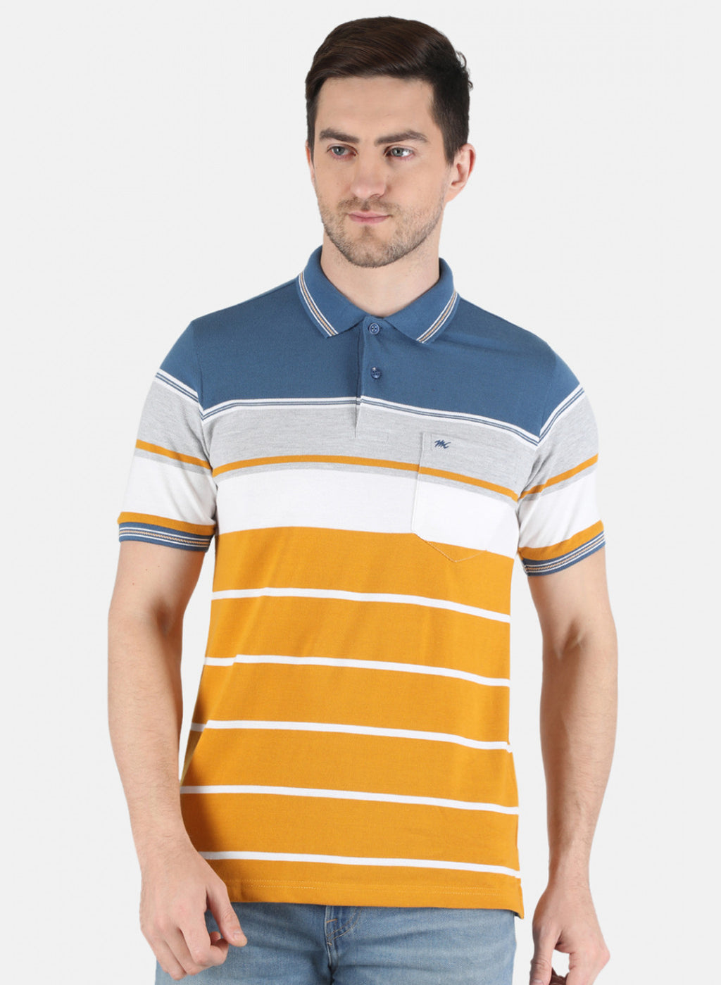 Men Yellow Stripe T-Shirt