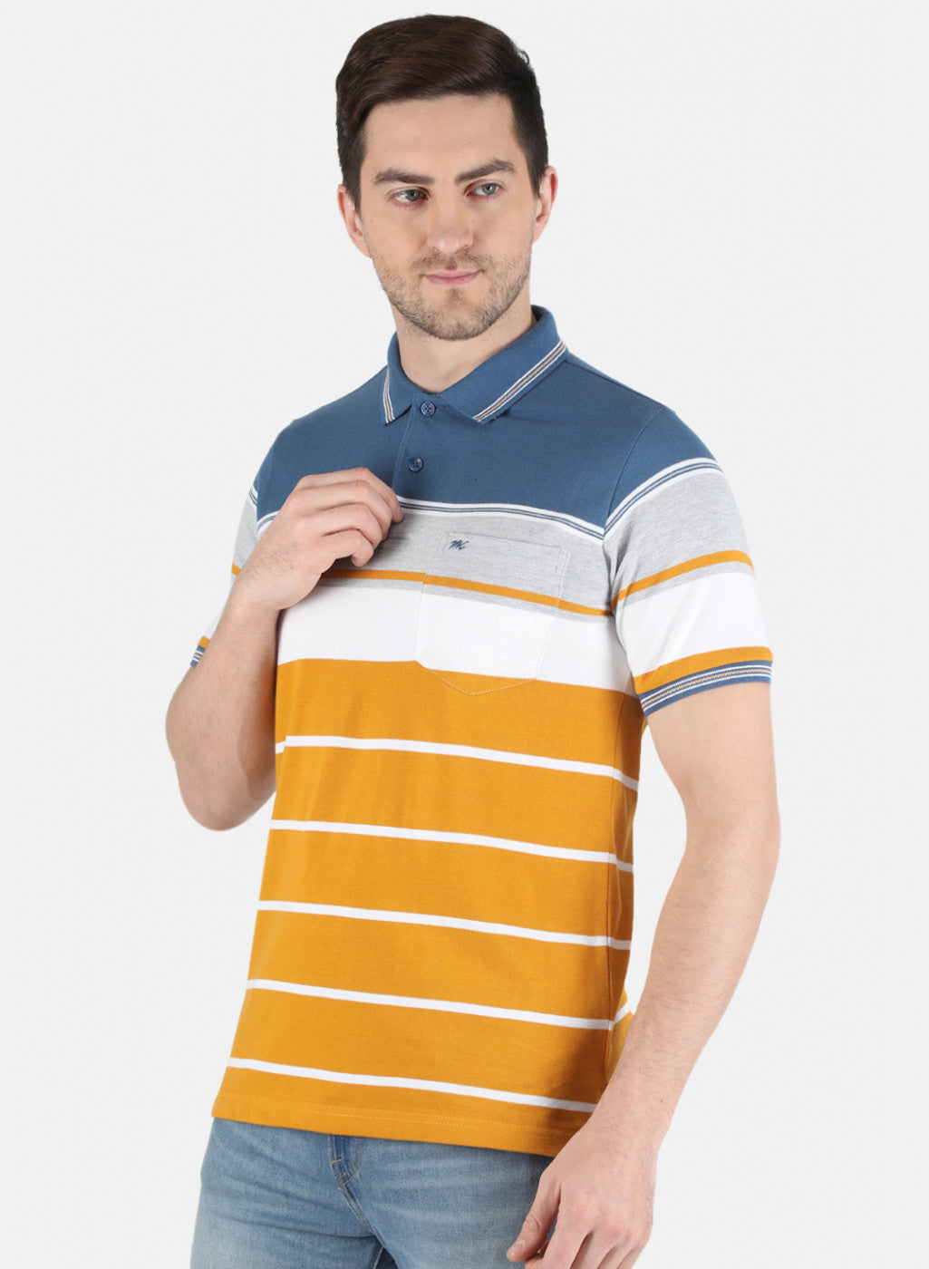 Men Yellow Stripe T-Shirt