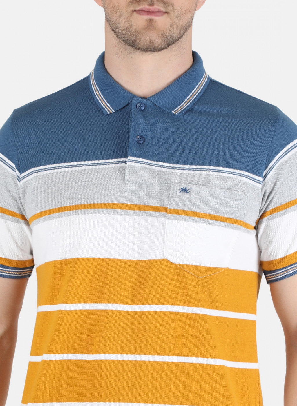 Men Yellow Stripe T-Shirt