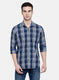 Mens NAvy Blue Check Shirt