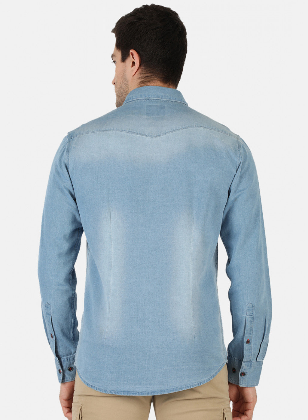 Men Blue Solid Shirt
