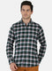 Men Green Check Shirt