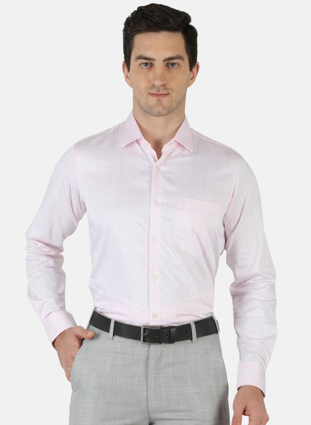 Men Pink Check Shirt