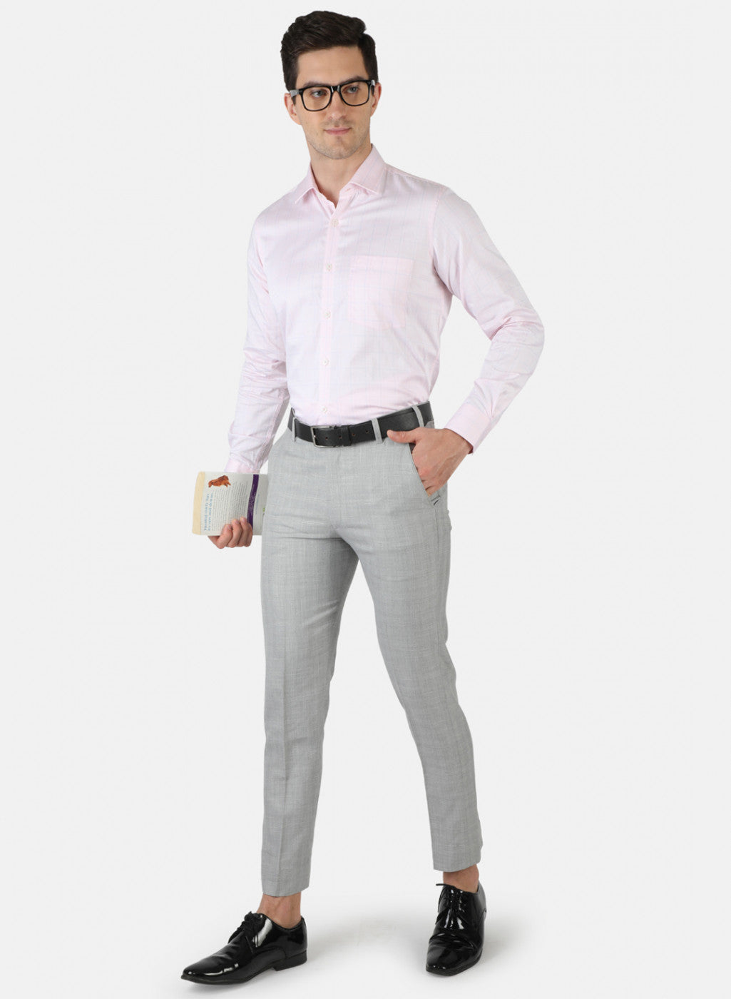 Men Pink Check Shirt