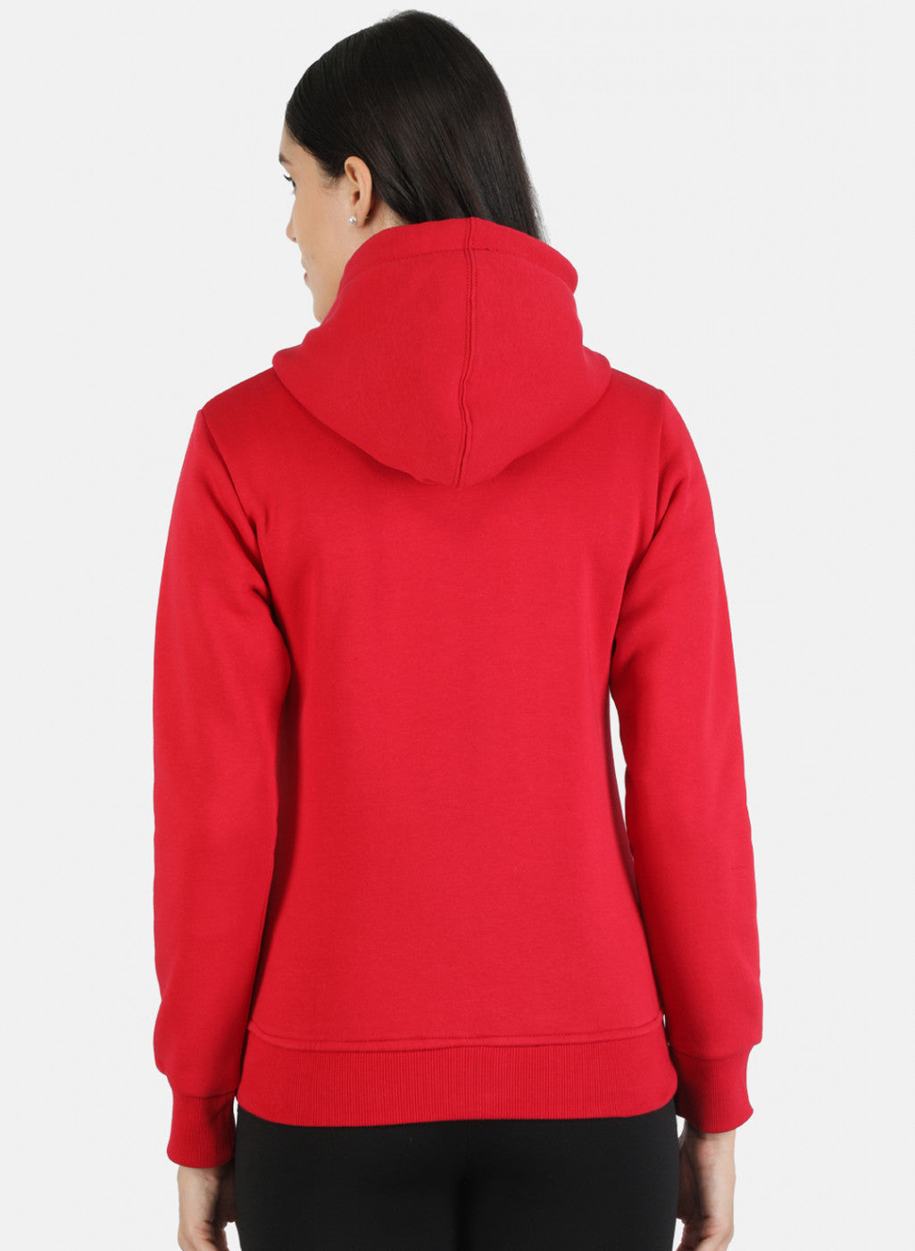 Women Red Solid Sweatshirt