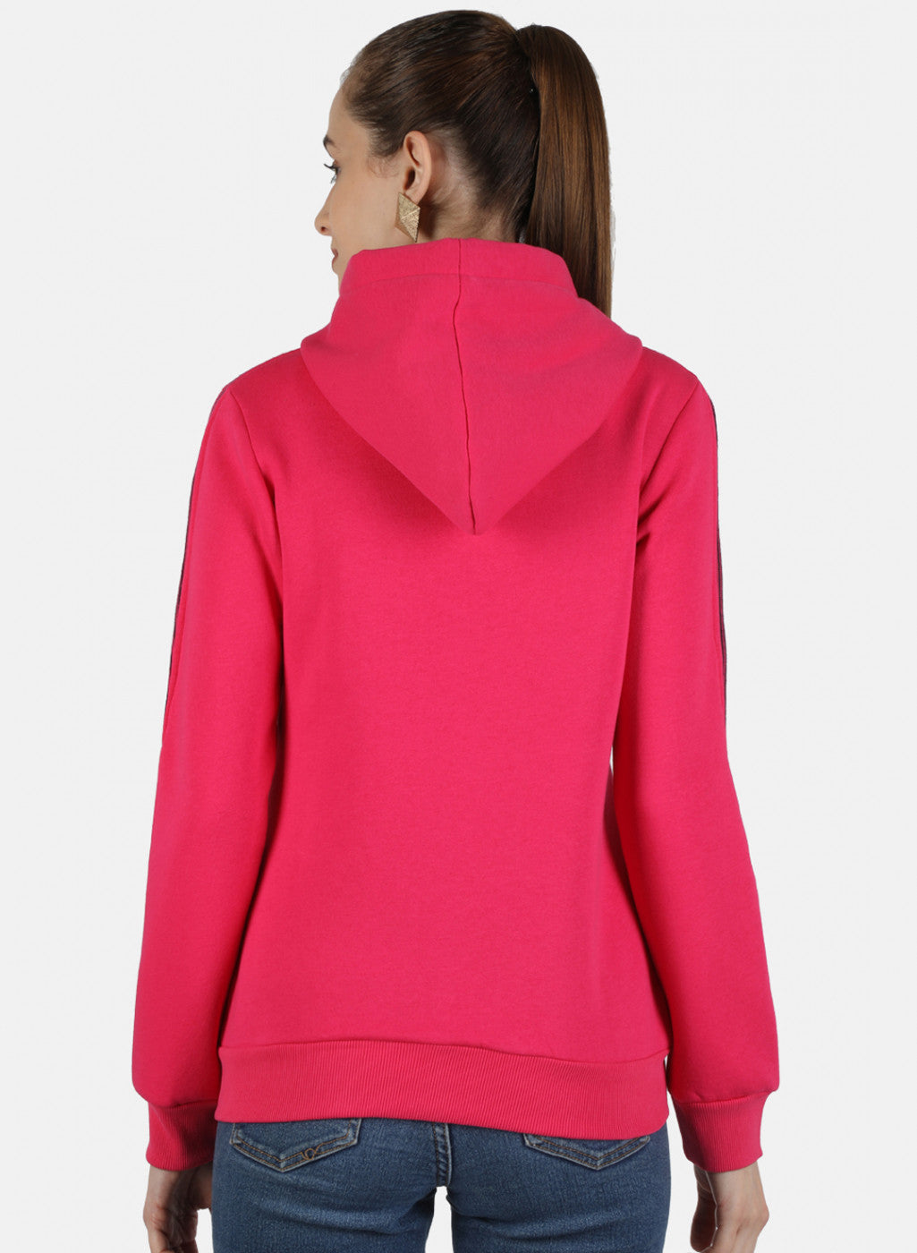 Women Pink Solid Sweatshirt