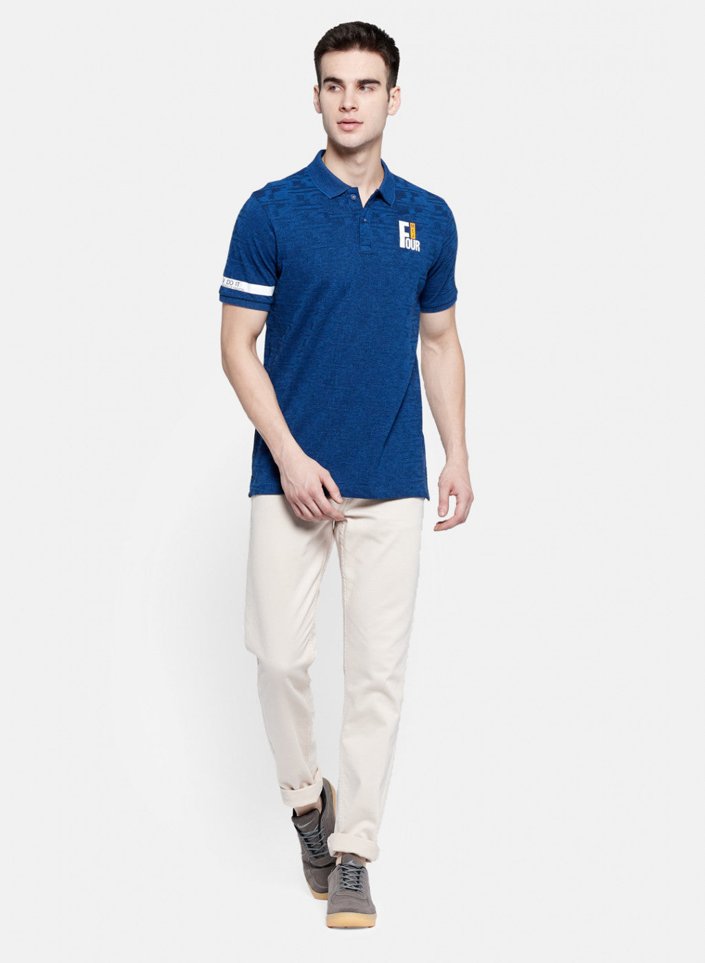 Mens Beige Skinny Fit Trouser