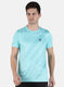 Rock.it Men Sky Blue Printed Round Neck T-Shirt
