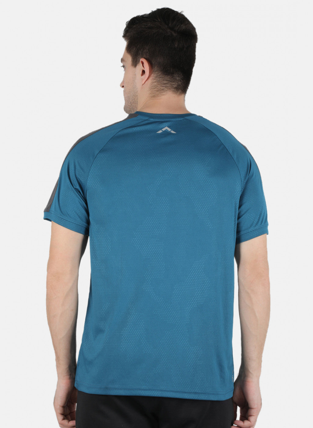 Rock.it Men Blue Plain Round Neck T-Shirt