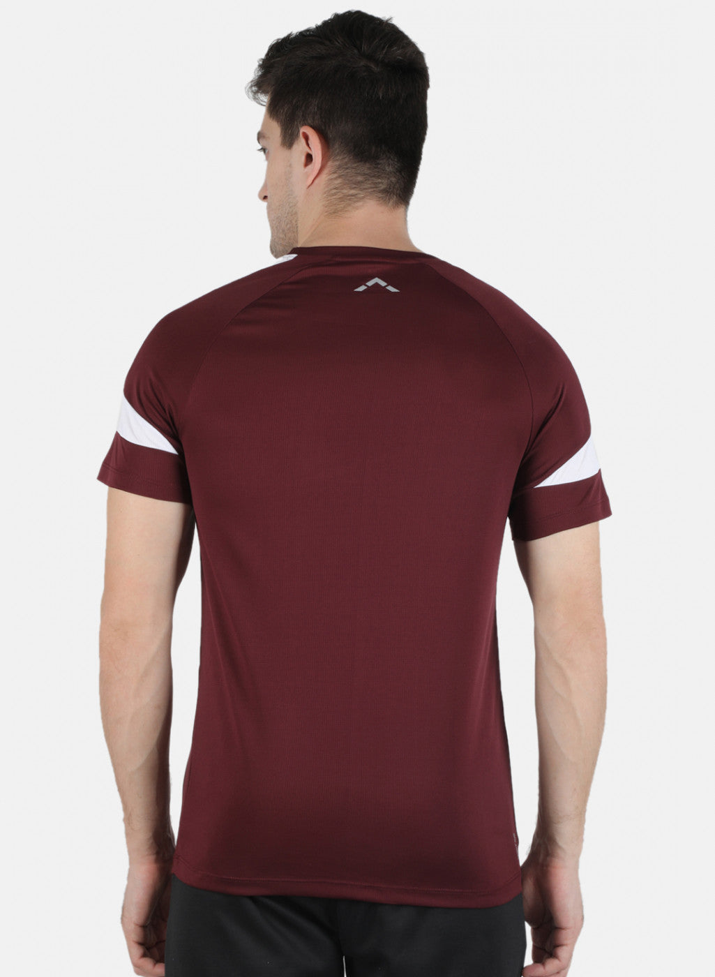 Rock.it Men Maroon Self Design Round Neck T-Shirt