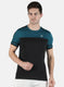 Rock.it Men Blue Self Design Round Neck T-Shirt