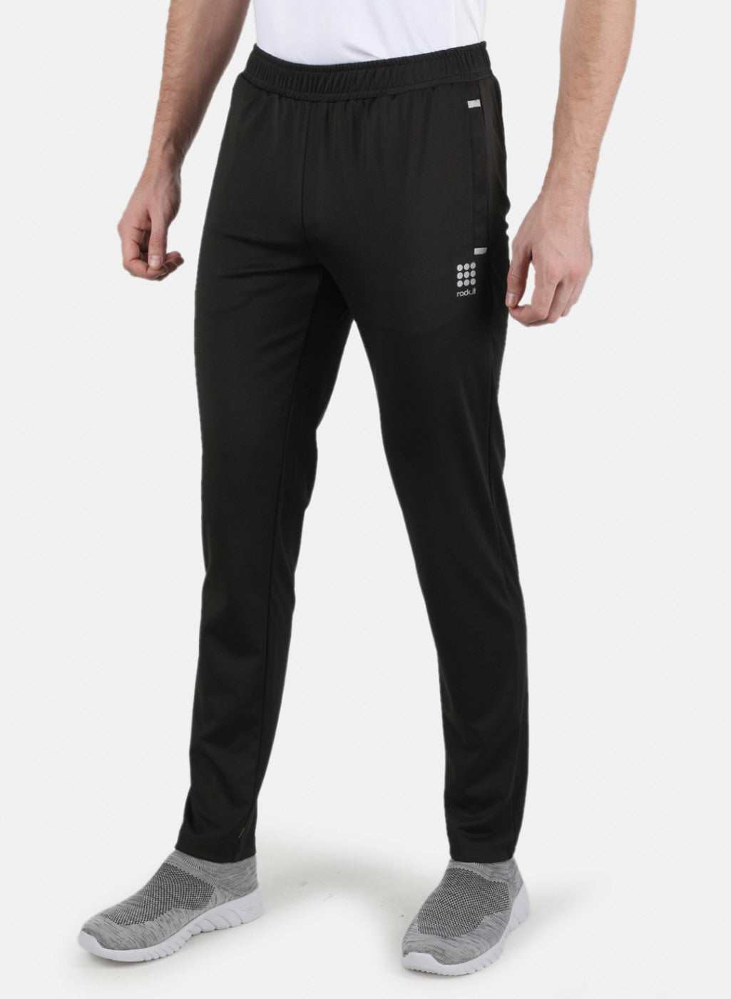 Rock.it Men Black Plain Track Pant