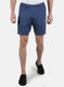 Rock.it Men Royal Blue Self Design Shorts