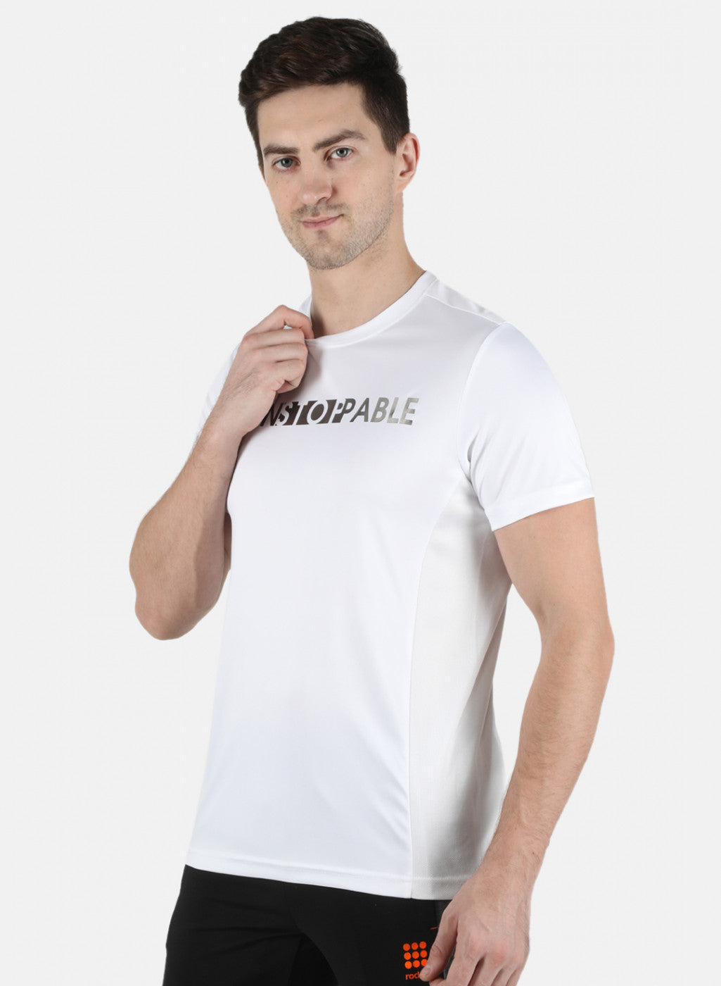 Rock.it Men White Printed Round Neck T-Shirt