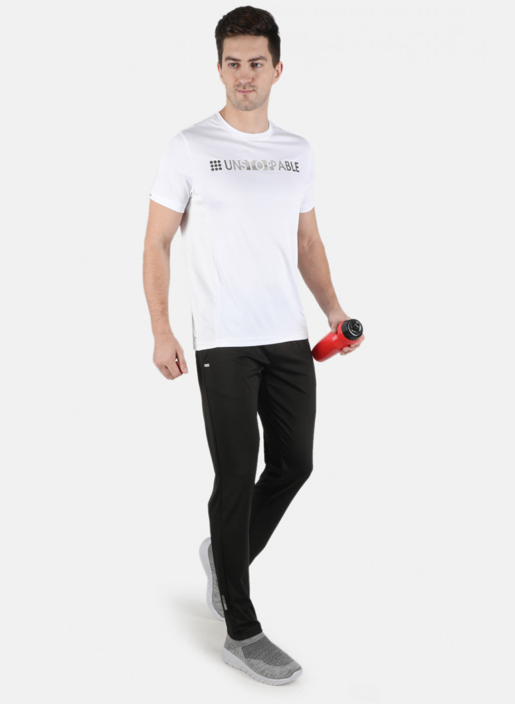 Rock.it Men White Printed Round Neck T-Shirt