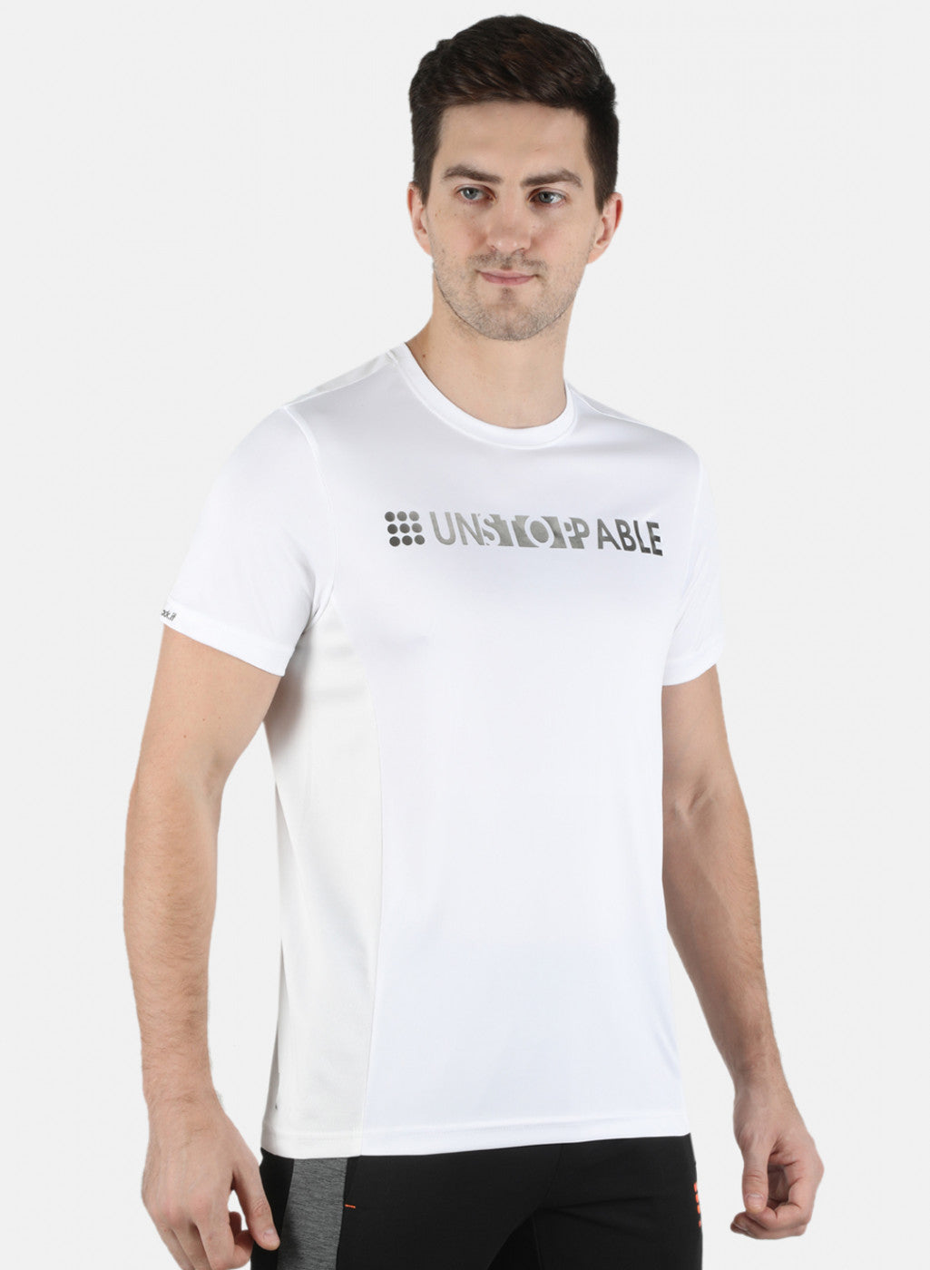 Rock.it Men White Printed Round Neck T-Shirt