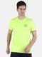 Rock.it Men Neon Green Self Design Round Neck T-Shirt
