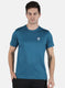 Rock.it Men Blue Self Design Round Neck T-Shirt