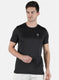 Rock.it Men Black Self Design Round Neck T-Shirt