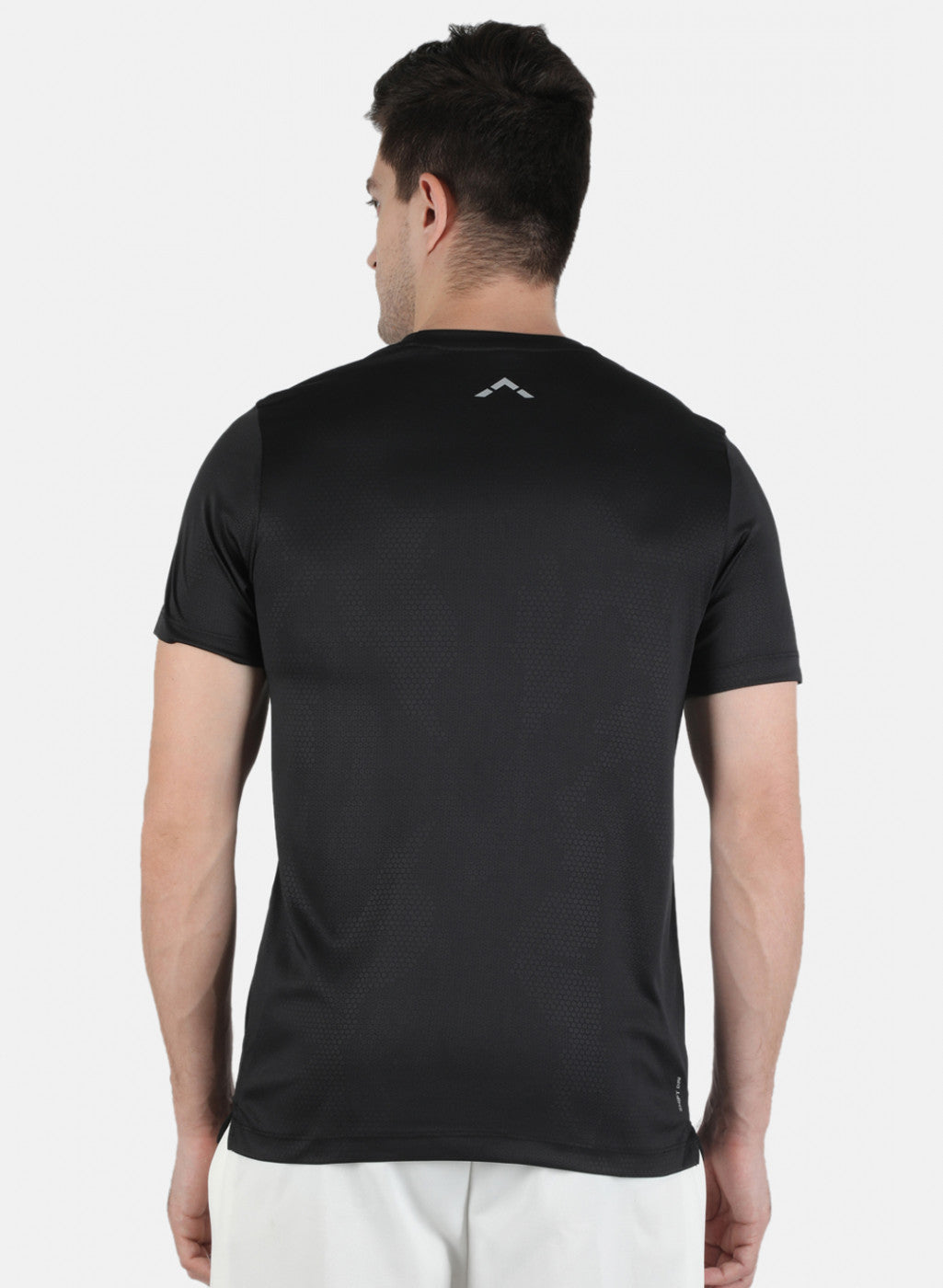 Rock.it Men Black Self Design Round Neck T-Shirt