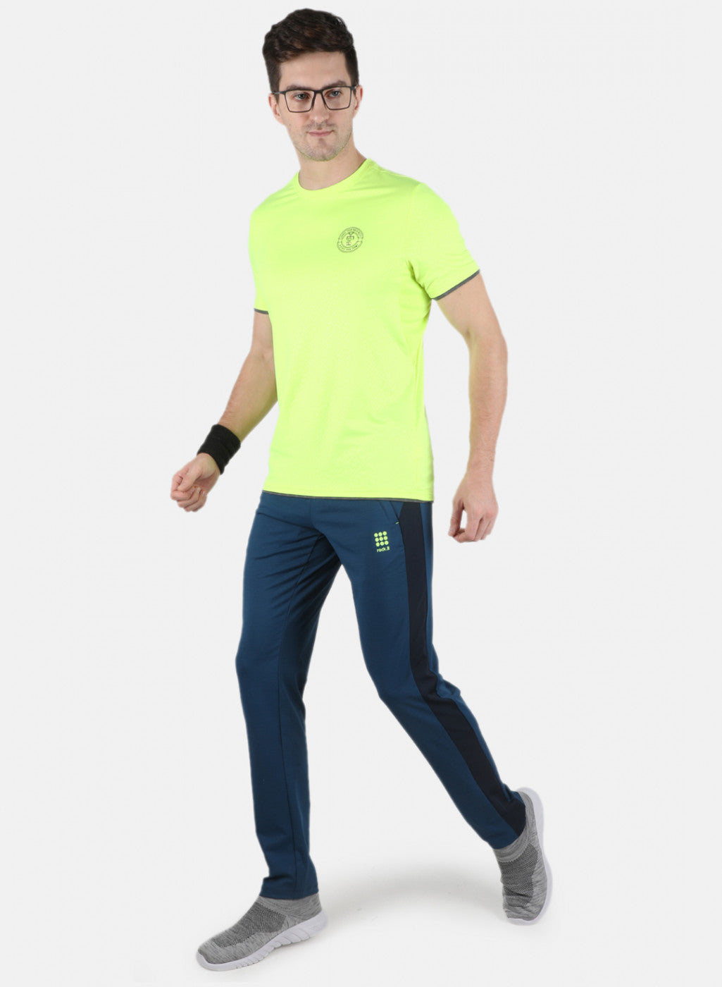 Rock.it Men Blue Self Design Track Pant