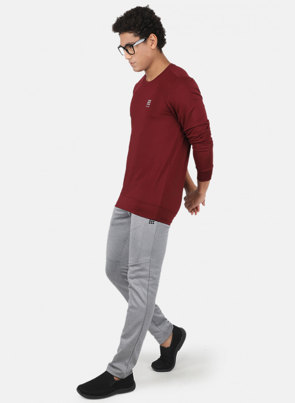 Rock.it Men Maroon Printed Sweatshirt