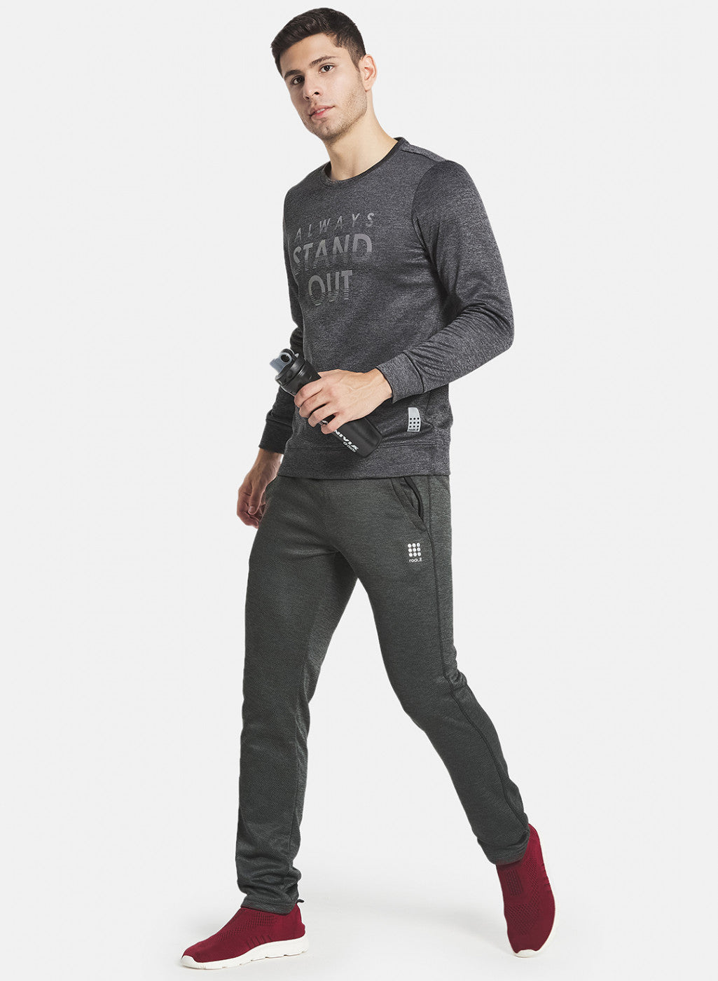 Rock.it Men Grey Printed Sweatshirt