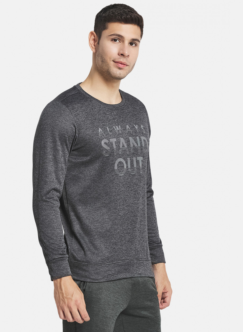 Rock.it Men Grey Printed Sweatshirt