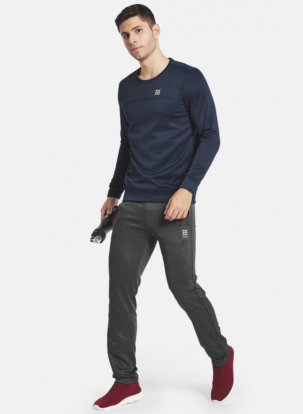Rock.it Men Navy Blue Printed Sweatshirt