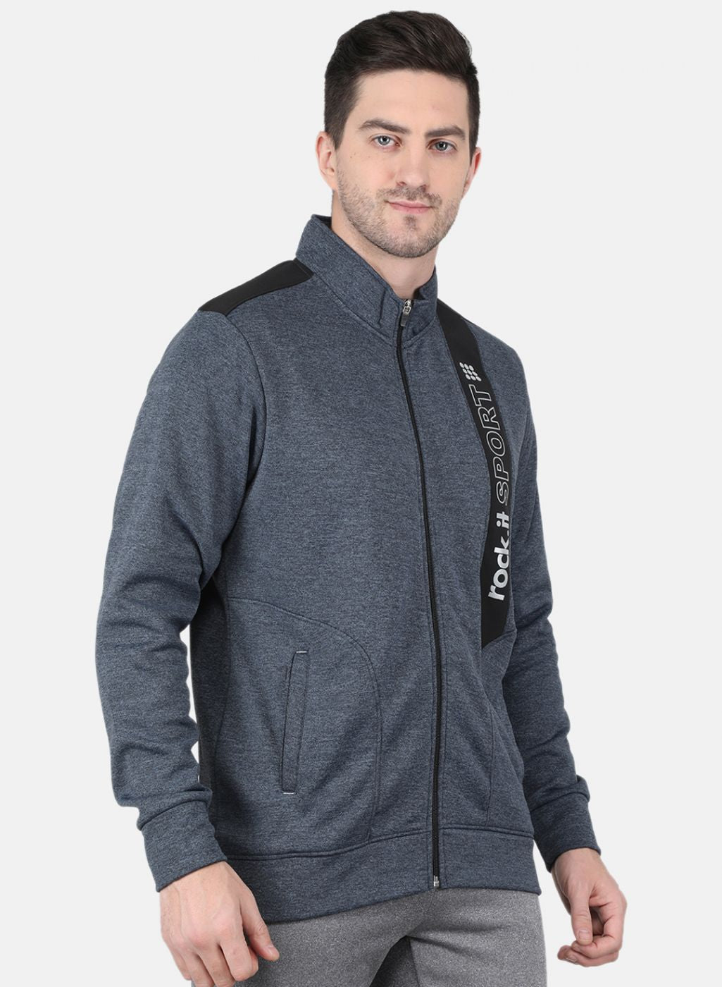 Rock.it Men Grey Printed Sweatshirt