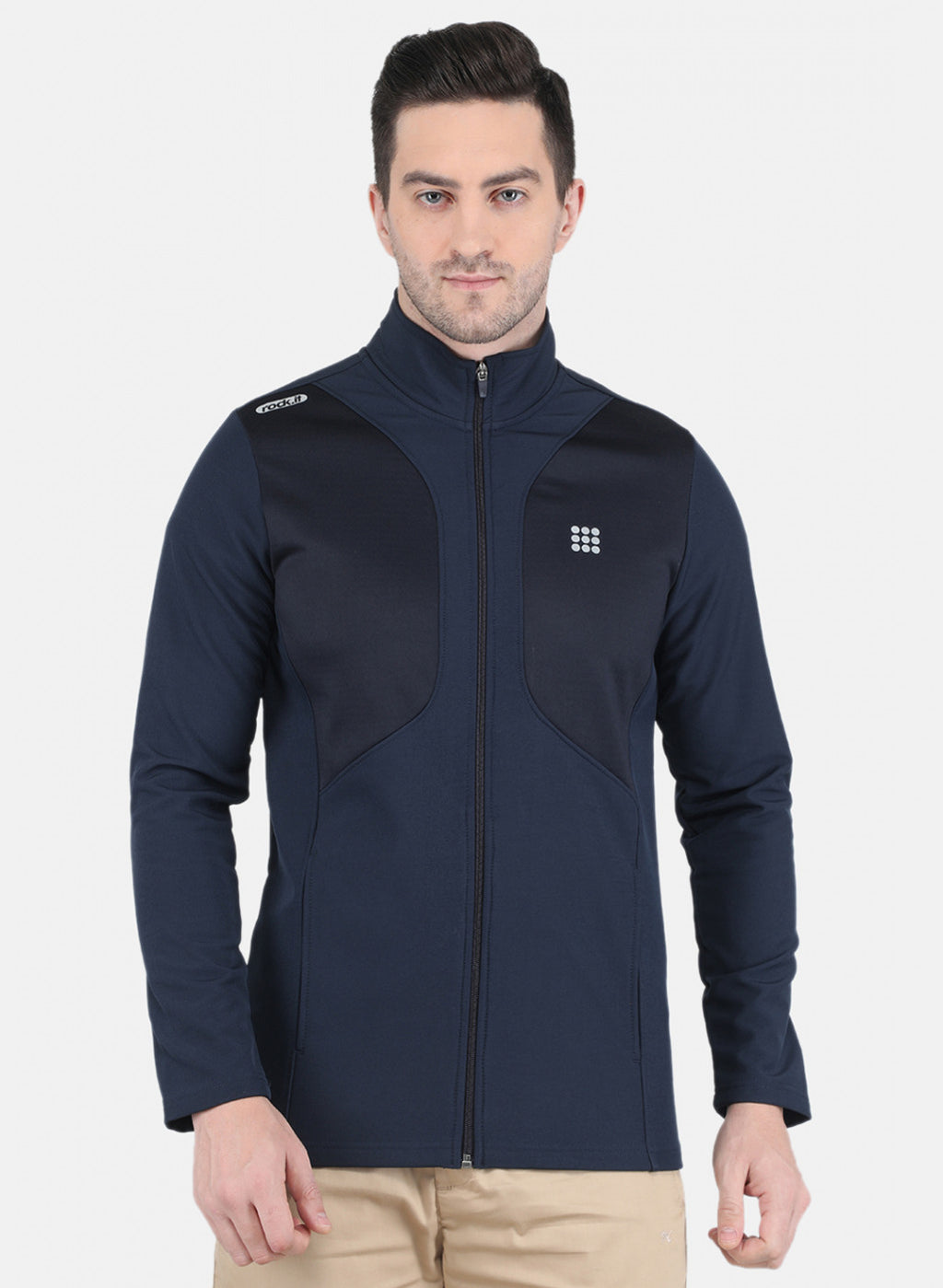 Rock.it Men Blue Solid Sweatshirt
