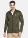 Rock.it Men Olive Solid Sweatshirt