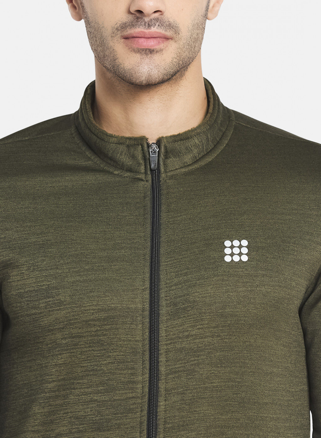 Rock.it Men Olive Solid Sweatshirt