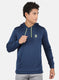 Rock.it Men Navy Blue Solid Sweatshirt