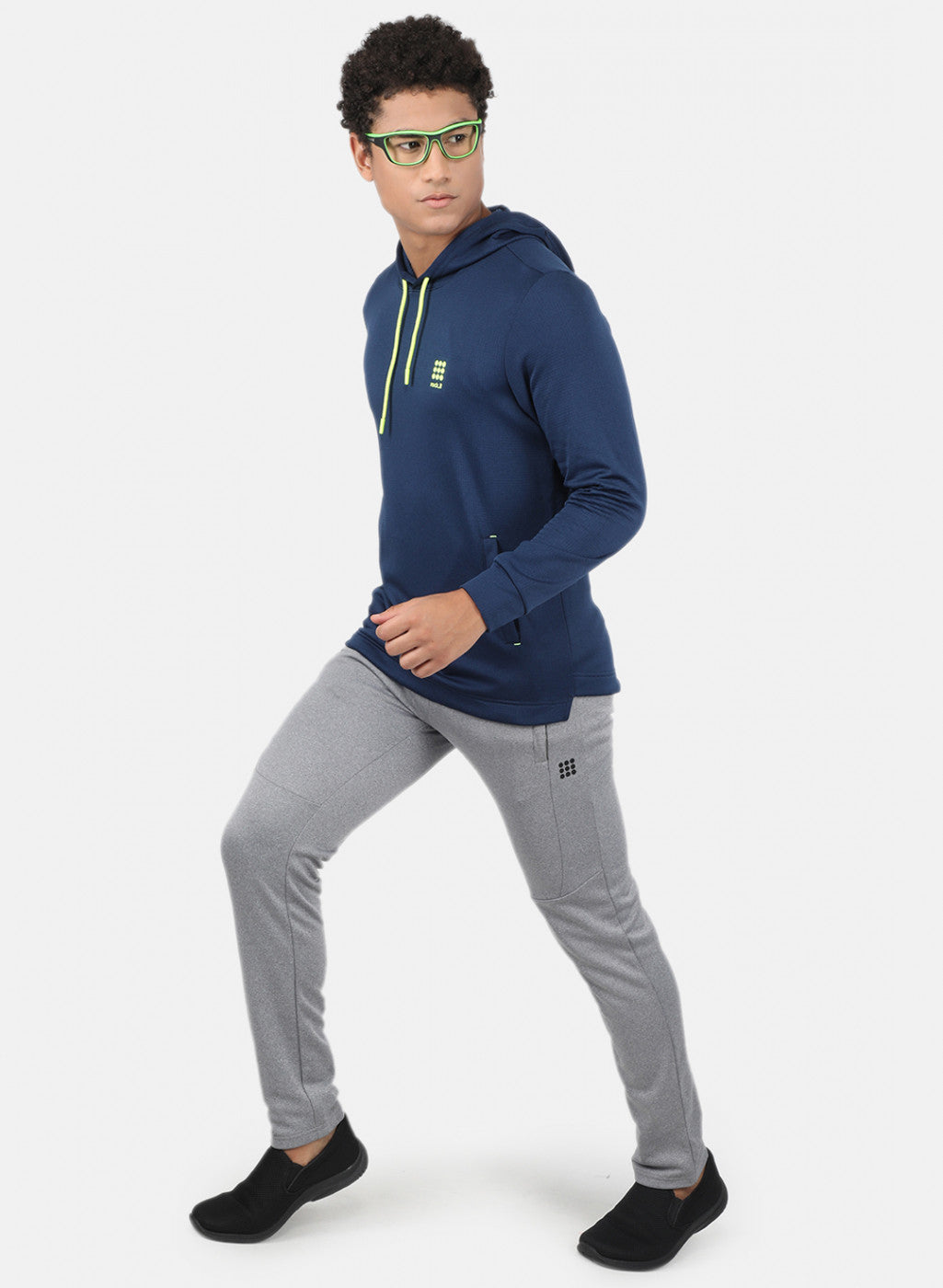 Rock.it Men Navy Blue Solid Sweatshirt