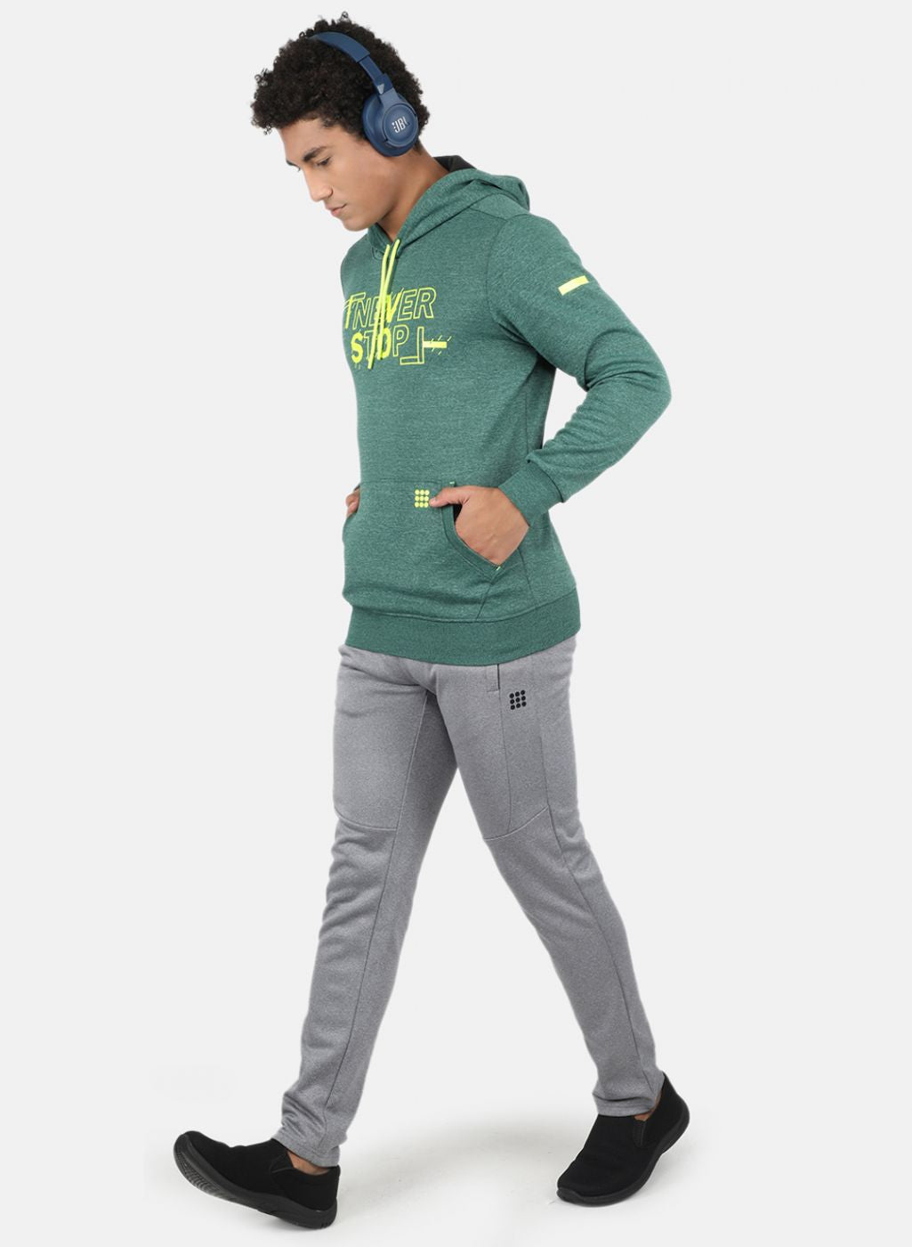 Rock.it Men Green Printed Sweatshirt