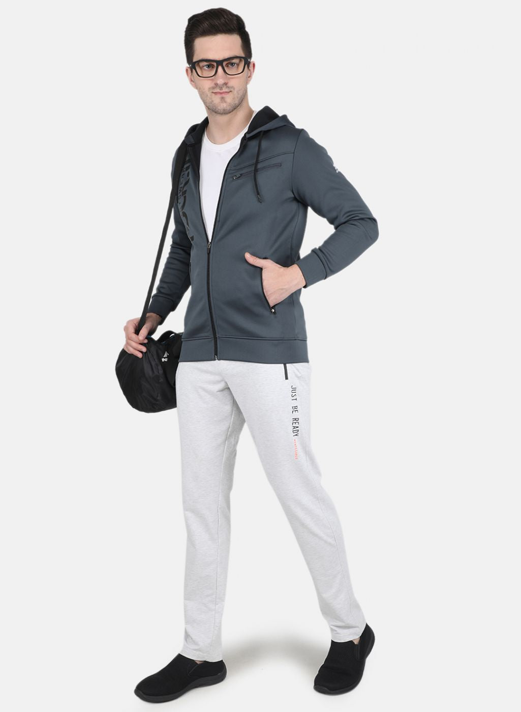 Rock.it Men Grey Printed Sweatshirt