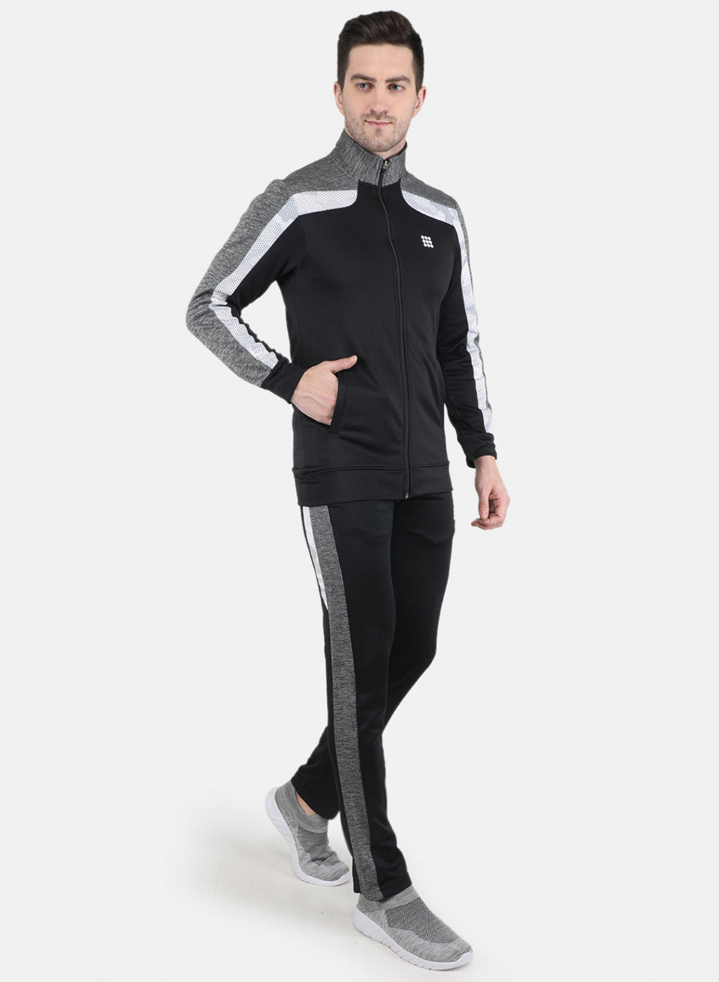 Rock.it Men Black Solid Tracksuit