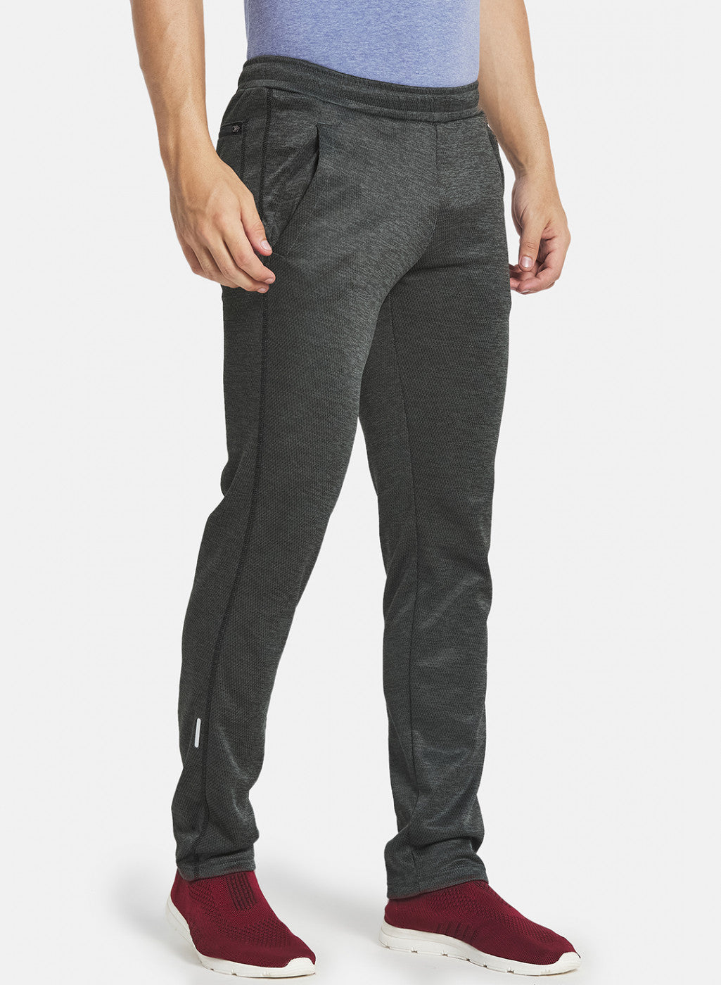 Rock.it Men Olive Self Design Trackpant