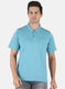 Men Blue Plain T-Shirt