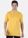 Men Yellow Plain T-Shirt