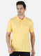Men Yellow Plain T-Shirt