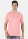 Men Pink Plain T-Shirt