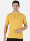Men Mustard Plain T-Shirt