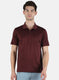 Men Maroon Plain T-Shirt
