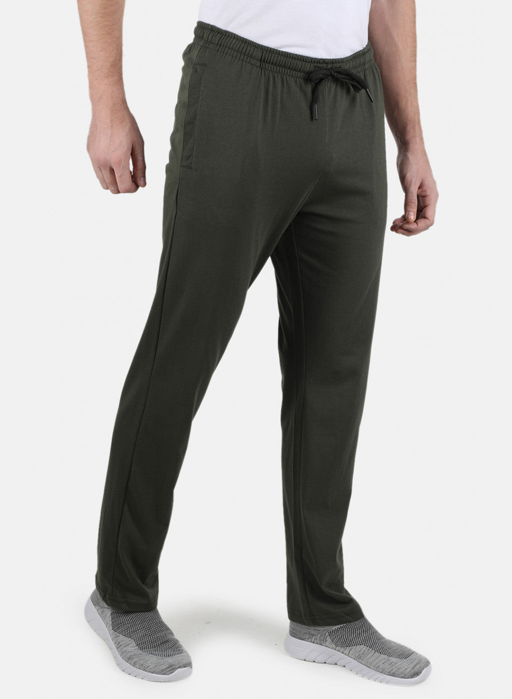 Men Olive Plain Lower