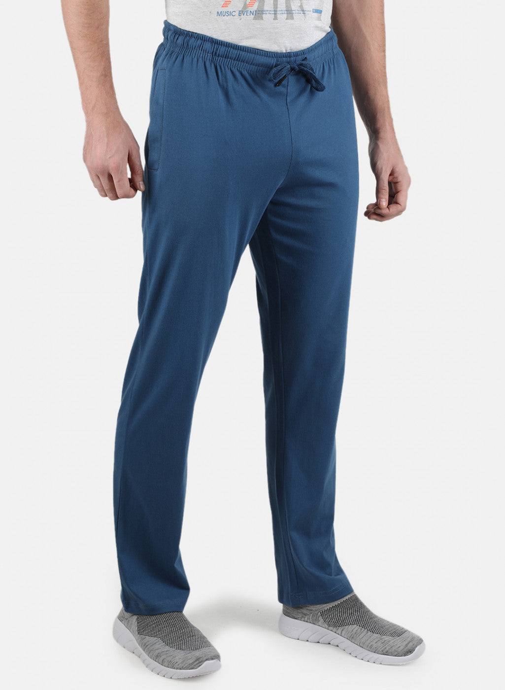 Men Blue Plain Lower