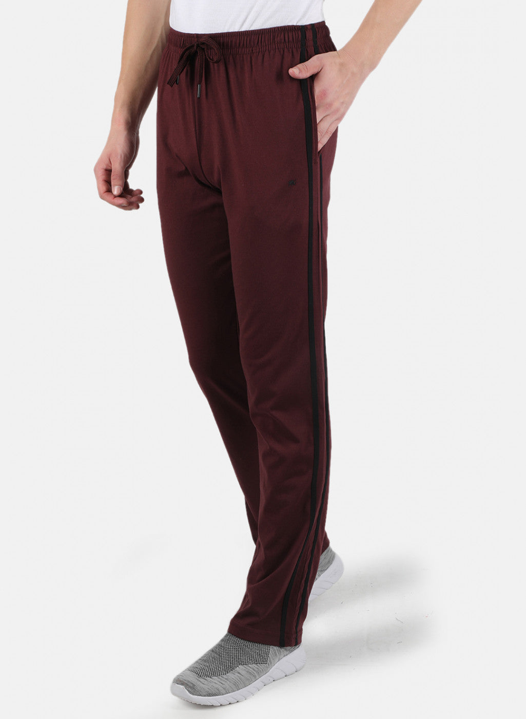 Men Maroon Plain Lower