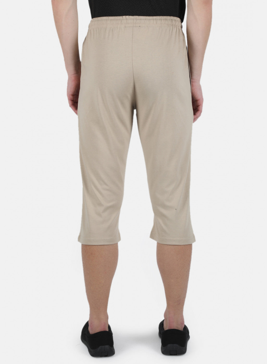 Men Beige Plain Capri